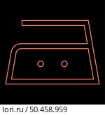 Neon ironing is allowed middle temperature to one hundred and fifty 150 degrees Clothes care symbols Washing concept Laundry sign red color vector illustration image flat style light. Neon ironing is allowed middle temperature to one hundred and fifty 150 degrees Clothes care symbols Washing concept Laundry sign red color vector illustration image flat style. Стоковая иллюстрация, агентство Ingram Publishing / Фотобанк Лори