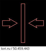 Neon symmetrical layout image Designation on the wallpaper symbol icon black color vector illustration flat style simple image red color vector illustration image flat style light. Neon symmetrical layout image Designation on the wallpaper symbol icon black color vector illustration flat style image red color vector illustration image flat style. Стоковая иллюстрация, агентство Ingram Publishing / Фотобанк Лори