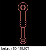Neon shock absorber Suspension red color vector illustration image flat style light. Neon shock absorber Suspension red color vector illustration image flat style. Стоковая иллюстрация, агентство Ingram Publishing / Фотобанк Лори