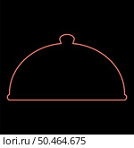Neon cloche serving dish Restaurant cover dome plate covers to keep food warm Convex lid Exquisite presentation gourmet meal Catering concept red color vector illustration image flat style light. Neon cloche serving dish Restaurant cover dome plate covers to keep food warm Convex lid Exquisite presentation gourmet meal Catering concept red color vector illustration image flat style. Стоковая иллюстрация, агентство Ingram Publishing / Фотобанк Лори
