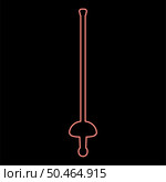 Neon rapier epee saber fencing sword old cold weaponry melee weapon for sport or duel silhouette red color vector illustration image flat style light. Neon rapier epee saber fencing sword old cold weaponry melee weapon for sport or duel silhouette red color vector illustration image flat style. Стоковая иллюстрация, агентство Ingram Publishing / Фотобанк Лори
