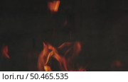 Burning fire flame on dark background. Стоковое видео, видеограф Михаил Коханчиков / Фотобанк Лори
