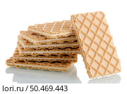Vanilla wafers on white reflective background. Стоковое фото, агентство Ingram Publishing / Фотобанк Лори