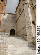San Antonin Church at Tordesillas (Spain), located in Valladolid province, place where Catholic Monarchs signed the Treaty of Tordesillas with the Portuguese crown in 1494. Стоковое фото, агентство Ingram Publishing / Фотобанк Лори
