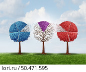 Cross Pollination Concept and transferring of  genetic material to create a new plant as a business concept for mixing and collaboration with 3D illustration elements. Стоковое фото, агентство Ingram Publishing / Фотобанк Лори