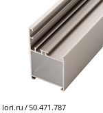 Aluminum profile accessory isolated on white background. Стоковое фото, агентство Ingram Publishing / Фотобанк Лори