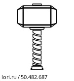 Thor’s hammer Thor Mjolnir viking scandinavian mythology superhero norse weapon contour outline line icon black color vector illustration image thin flat style simple. Thor’s hammer Thor Mjolnir viking scandinavian mythology superhero norse weapon contour outline line icon black color vector illustration image thin flat style. Стоковая иллюстрация, агентство Ingram Publishing / Фотобанк Лори