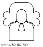Judge lawyer jury avatar contour outline line icon black color vector illustration image thin flat style simple. Judge lawyer jury avatar contour outline line icon black color vector illustration image thin flat style. Стоковая иллюстрация, агентство Ingram Publishing / Фотобанк Лори