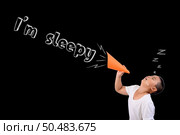 The boy shouted loudly i’m happy. Стоковое фото, агентство Ingram Publishing / Фотобанк Лори