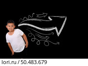The boy is confused, not knowing where to go. Стоковое фото, агентство Ingram Publishing / Фотобанк Лори