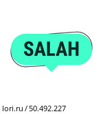 Salah turquoise Vector Callout Banner with Information on Fasting and Prayer in Ramadan. Стоковая иллюстрация, агентство Ingram Publishing / Фотобанк Лори