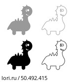 Funny dragon cute character dinosaur dino set icon grey black color vector illustration image simple solid fill outline contour line thin flat style. Funny dragon cute character dinosaur dino set icon grey black color vector illustration image solid fill outline contour line thin flat style. Стоковая иллюстрация, агентство Ingram Publishing / Фотобанк Лори