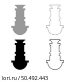 Siphon plumbing fixtures sewer drain under sink sewerage set icon grey black color vector illustration image simple solid fill outline contour line thin flat style. Siphon plumbing fixtures sewer drain under sink sewerage set icon grey black color vector illustration image solid fill outline contour line thin flat style. Стоковая иллюстрация, агентство Ingram Publishing / Фотобанк Лори