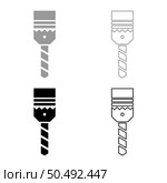 Drill with cartridge bit stationary use set icon grey black color vector illustration image simple solid fill outline contour line thin flat style. Drill with cartridge bit stationary use set icon grey black color vector illustration image solid fill outline contour line thin flat style. Стоковая иллюстрация, агентство Ingram Publishing / Фотобанк Лори