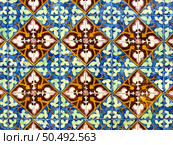Old Traditional Portuguese azulejos, painted ceramic tilework. Стоковое фото, агентство Ingram Publishing / Фотобанк Лори