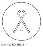 Ring lighting studio lamp light LED selfie lamp with tripod for mobile phone use blogger icon in circle round black color vector illustration image outline contour line thin style simple. Ring lighting studio lamp light LED selfie lamp with tripod for mobile phone use blogger icon in circle round black color vector illustration image outline contour line thin style. Стоковая иллюстрация, агентство Ingram Publishing / Фотобанк Лори