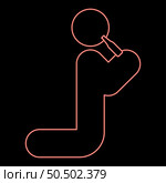 Neon man drinking alcohol from bottle of beer wine drunk people concept stick use beverage drunkard booze stands on the knees red color vector illustration image flat style light. Neon man drinking alcohol from bottle of beer wine drunk people concept stick use beverage drunkard booze stands on the knees red color vector illustration image flat style. Стоковая иллюстрация, агентство Ingram Publishing / Фотобанк Лори
