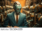 The Enigmatic Gentleman: A Masked Man in a Dapper Suit, Exuding Mystery and Intrigue. Стоковое AI-изображение, AI-художник Данила Большаков / Фотобанк Лори