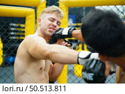 Mixed Martial Art, Power punches into the face of the opponent. Able to defeat opponent by knockout. Стоковое фото, агентство Ingram Publishing / Фотобанк Лори