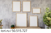The living room is decorated with furniture, small plant pots and picture frames. Стоковое фото, агентство Ingram Publishing / Фотобанк Лори