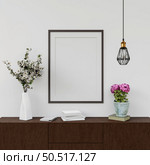 Picture frames with plant pots adorn the living room. Стоковое фото, агентство Ingram Publishing / Фотобанк Лори