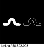Creeping worm earthworm crawling invertebrate creep creature set icon white color vector illustration image simple solid fill outline contour line thin flat style. Creeping worm earthworm crawling invertebrate creep creature helminth parasite pest crawl angleworm set icon white color vector illustration image solid fill outline contour line thin flat style. Стоковая иллюстрация, агентство Ingram Publishing / Фотобанк Лори