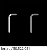 Hex key hex key wrench tool fixing concept set icon white color vector illustration image simple solid fill outline contour line thin flat style. Hex key hex key wrench tool fixing concept set icon white color vector illustration image solid fill outline contour line thin flat style. Стоковая иллюстрация, агентство Ingram Publishing / Фотобанк Лори
