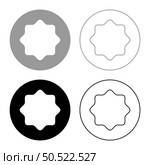 Rubber gasket puck under rounded octagon in circle set icon grey black color vector illustration image simple solid fill outline contour line thin flat style. Rubber gasket puck under rounded octagon in circle set icon grey black color vector illustration image solid fill outline contour line thin flat style. Стоковая иллюстрация, агентство Ingram Publishing / Фотобанк Лори