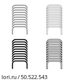 Staples fastener pin set icon grey black color vector illustration image simple solid fill outline contour line thin flat style. Staples fastener pin set icon grey black color vector illustration image solid fill outline contour line thin flat style. Стоковая иллюстрация, агентство Ingram Publishing / Фотобанк Лори