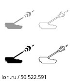 Self-propelled howitzer artillery system archer shoots projectile shell set icon grey black color vector illustration image simple solid fill outline contour line thin flat style. Self-propelled howitzer artillery system archer shoots projectile shell set icon grey black color vector illustration image solid fill outline contour line thin flat style. Стоковая иллюстрация, агентство Ingram Publishing / Фотобанк Лори