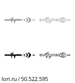 Shot from the bazouka anti tank system set icon grey black color vector illustration image simple solid fill outline contour line thin flat style. Shot from the bazouka anti tank system set icon grey black color vector illustration image solid fill outline contour line thin flat style. Стоковая иллюстрация, агентство Ingram Publishing / Фотобанк Лори