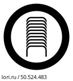 Staples fastener pin icon in circle round black color vector illustration image solid outline style simple. Staples fastener pin icon in circle round black color vector illustration image solid outline style. Стоковая иллюстрация, агентство Ingram Publishing / Фотобанк Лори