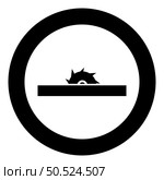 Circular saw bench table wheel blade carpentry workshop concept icon in circle round black color vector illustration image solid outline style simple. Circular saw bench table wheel blade carpentry workshop concept icon in circle round black color vector illustration image solid outline style. Стоковая иллюстрация, агентство Ingram Publishing / Фотобанк Лори