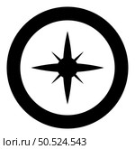 Star spark icon in circle round black color vector illustration image solid outline style simple. Star spark icon in circle round black color vector illustration image solid outline style. Стоковая иллюстрация, агентство Ingram Publishing / Фотобанк Лори