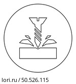 Self-tapping screw is screwed into the material shavings scatter icon in circle round black color vector illustration image outline contour line thin style simple. Self-tapping screw is screwed into the material shavings scatter icon in circle round black color vector illustration image outline contour line thin style. Стоковая иллюстрация, агентство Ingram Publishing / Фотобанк Лори