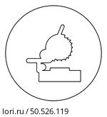 Miter saw bench steel cut off machine carpentry workshop concept icon in circle round black color vector illustration image outline contour line thin style simple. Miter saw bench steel cut off machine carpentry workshop concept icon in circle round black color vector illustration image outline contour line thin style. Стоковая иллюстрация, агентство Ingram Publishing / Фотобанк Лори