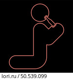 Neon man human drinking water alcohol beer from bottle knight position red color vector illustration image flat style light. Neon man human drinking water alcohol beer from bottle knight position red color vector illustration image flat style. Стоковая иллюстрация, агентство Ingram Publishing / Фотобанк Лори