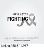 Conquer with a Compassionate Background Brain Cancer Design. Стоковая иллюстрация, агентство Ingram Publishing / Фотобанк Лори