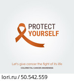 Conquer Colorectal Cancer Vector Background Artistry. Стоковая иллюстрация, агентство Ingram Publishing / Фотобанк Лори