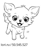 Cute Chihuahua Cartoon Mascot Character Illustration. Стоковая иллюстрация, агентство Ingram Publishing / Фотобанк Лори