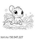 Coloring Page Outline Of Cartoon frog. Vector Illustration. Стоковая иллюстрация, агентство Ingram Publishing / Фотобанк Лори