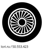 Turbine airplane turbomachine jet engine aircraft motor fan plane icon black color vector illustration image flat style simple. Turbine airplane turbomachine jet engine aircraft motor fan plane icon black color vector illustration image flat style. Стоковая иллюстрация, агентство Ingram Publishing / Фотобанк Лори