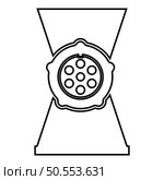 Meat grinder mincer contour outline line icon black color vector illustration image thin flat style simple. Meat grinder mincer contour outline line icon black color vector illustration image thin flat style. Стоковая иллюстрация, агентство Ingram Publishing / Фотобанк Лори