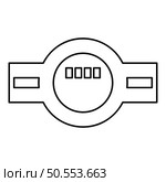 Water meter measuring sanitary equipment contour outline line icon black color vector illustration image thin flat style simple. Water meter measuring sanitary equipment contour outline line icon black color vector illustration image thin flat style. Стоковая иллюстрация, агентство Ingram Publishing / Фотобанк Лори