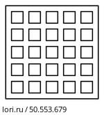 Grating grate lattice trellis net mesh BBQ grill grilling surface square shape contour outline line icon black color vector illustration image thin flat style simple. Grating grate lattice trellis net mesh BBQ grill grilling surface square shape contour outline line icon black color vector illustration image thin flat style. Стоковая иллюстрация, агентство Ingram Publishing / Фотобанк Лори