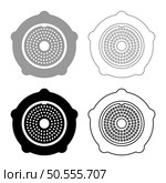 Grate for meat grinder plate mincer device for growing shallow of meat lattice with nut screw female screw pawl stop latch holder set icon grey black color vector illustration image simple solid fill outline contour line thin flat style. Grate for meat grinder plate mincer device for growing shallow of meat lattice with nut screw female screw pawl stop latch holder set icon grey black color vector illustration image solid fill outline contour line thin flat style. Стоковая иллюстрация, агентство Ingram Publishing / Фотобанк Лори
