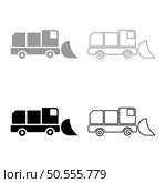 Snowblower snow clear machine snowplow truck plough clearing vehicle equipped seasons transport winter highway service equipment clean set icon grey black color vector illustration image simple solid fill outline contour line thin flat style. Snowblower snow clear machine snowplow truck plough clearing vehicle equipped seasons transport winter highway service equipment clean set icon grey black color vector illustration image solid fill outline contour line thin flat style. Стоковая иллюстрация, агентство Ingram Publishing / Фотобанк Лори