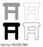 Stool tabouret with legs legged wooden set icon grey black color vector illustration image simple solid fill outline contour line thin flat style. Stool tabouret with legs legged wooden set icon grey black color vector illustration image solid fill outline contour line thin flat style. Стоковая иллюстрация, агентство Ingram Publishing / Фотобанк Лори