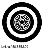 Turbine airplane turbomachine jet engine aircraft motor fan plane icon in circle round black color vector illustration image solid outline style simple. Turbine airplane turbomachine jet engine aircraft motor fan plane icon in circle round black color vector illustration image solid outline style. Стоковая иллюстрация, агентство Ingram Publishing / Фотобанк Лори