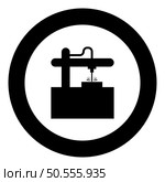 Laser CNC machine for engraving device equipment for cutting use beam icon in circle round black color vector illustration image solid outline style simple. Laser CNC machine for engraving device equipment for cutting use beam icon in circle round black color vector illustration image solid outline style. Стоковая иллюстрация, агентство Ingram Publishing / Фотобанк Лори
